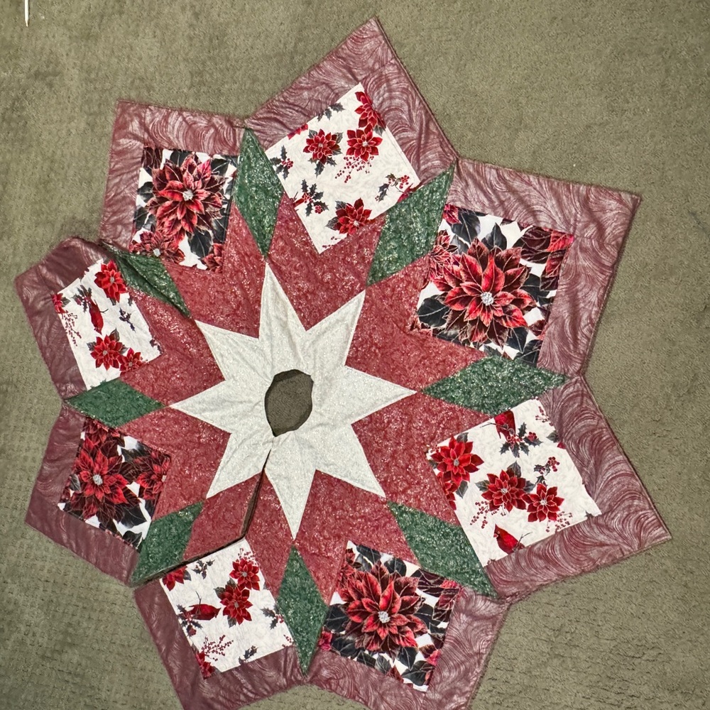 Festive Star-Shaped Tree Skirt